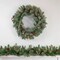 Prelit Snowy Waterloo Pine Artificial Christmas Wreath with Clear Lights 24 Inch